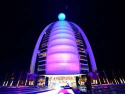 Burj Al Arab al anochecer
