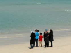 Musulmanes en la playa