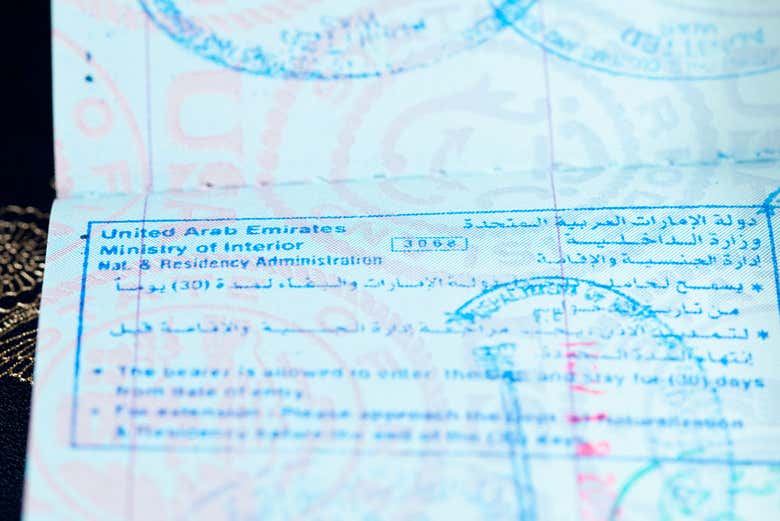 Visado de entrada a los Emiratos Árabes